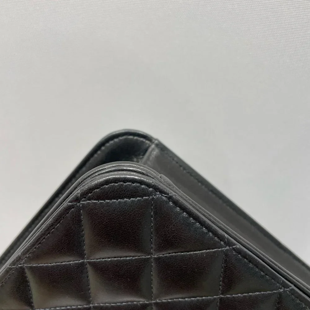 CHANEL Vintage Full Flap WOC Gold Hardware Black Lamp Leather - Picture 7 of 16